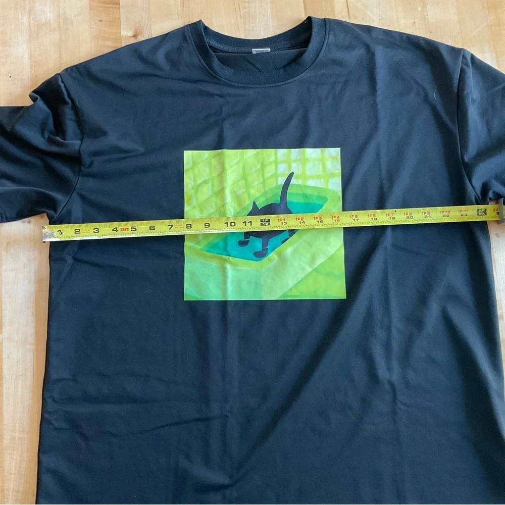 Trend Scaredy Cat Graphic Tee XXL | Oversized Black Novelty Cat Shirt